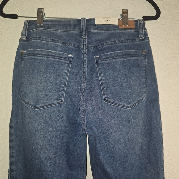 NWT Judy Blue Jeans Womens 5/27 Blue Dark Wash Relaxed High Rise Skinny Braided - Picture 7 of 10